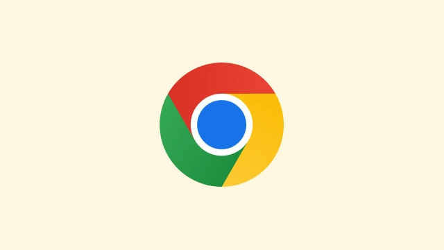 Chrome-bollogotypen på en gul bakgrund.